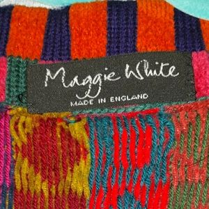 MAGGIE WHITE Wool Chenille mix Multi-colored Vest